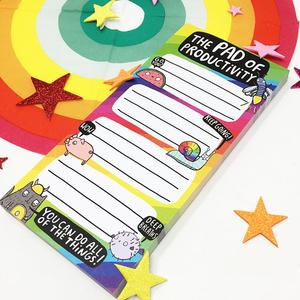 rainbow pad of productivity by katie abey on etsy