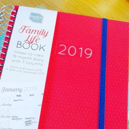 New Family Life Book 2019 by Boxclever Press Diary Red