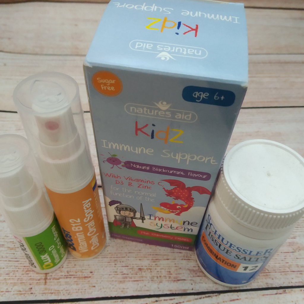 some suggested supplements for boosting immunity - vitamin d, b12, zinc and tissue salts combination 12