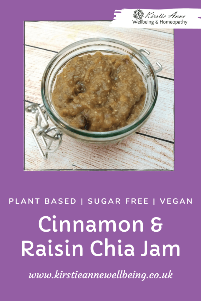 cinnamon and raisin chia jam recipe pinterest pin