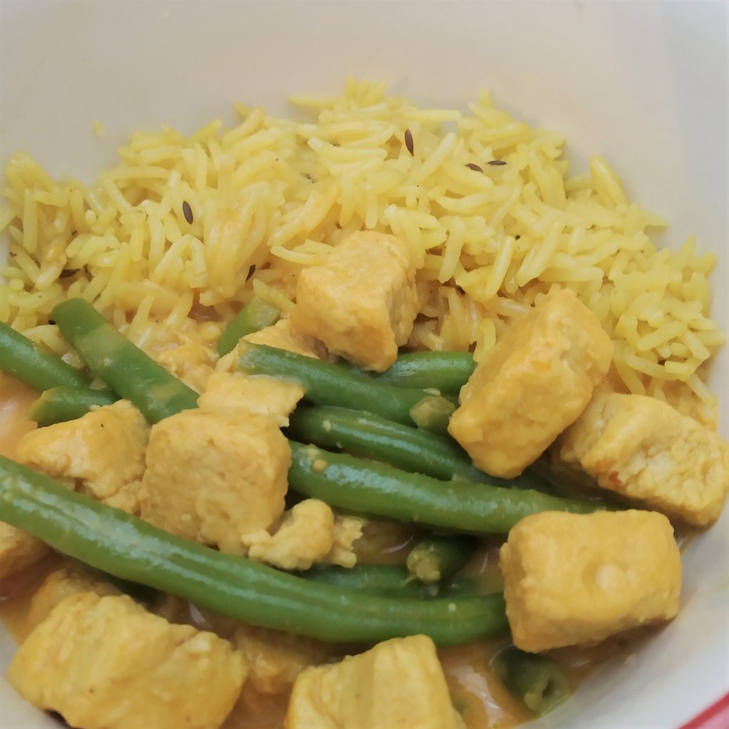 easy vegan chicken korma gluten free plant based dinner recipe