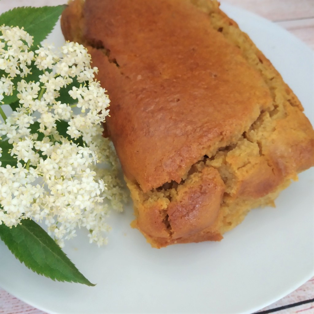 vegan gluten free elderflower drizzle cake with lemon